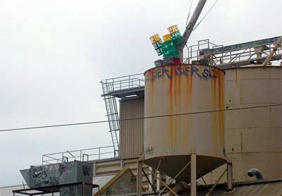 Crateman on the Water Tower